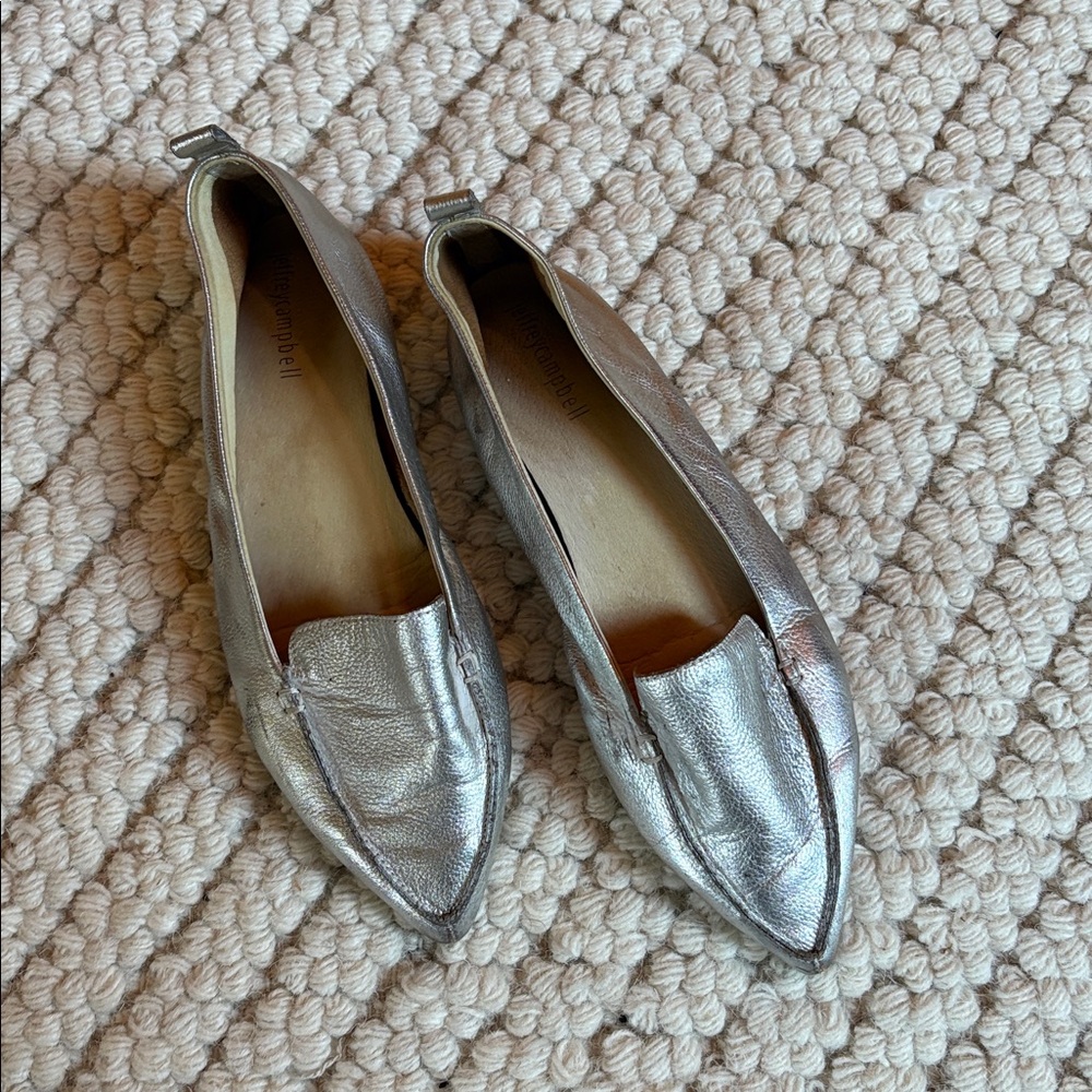 Jeffrey Campbell Silver Loafers